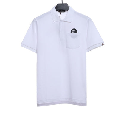 BAPE BACK COLORFUL LETTER PRINTING POLO SHORT SLEEVES