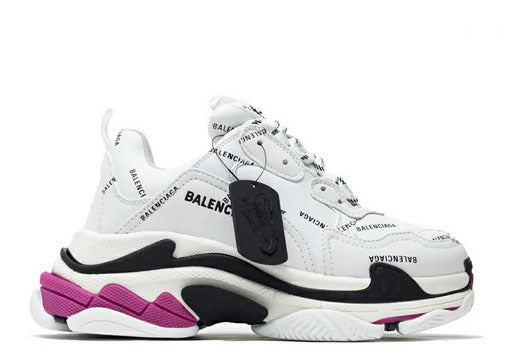 Balenciag* Wmns Triple S 'White Black Fuchsia'