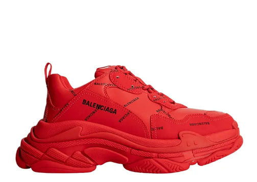 Balenciag* Triple S Allover Logo Red