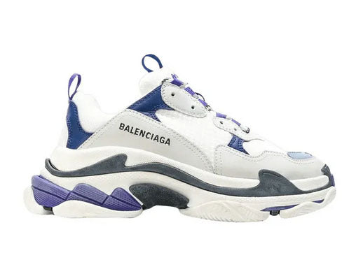 Balenciag* Wmns Triple S Trainer 'White Navy Purple'