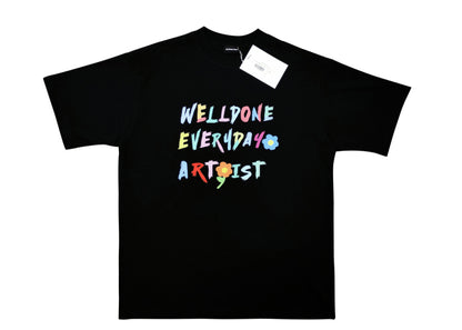 WE11D0NETRACK New Colorful Hand-Painted Graffiti T-Shirt