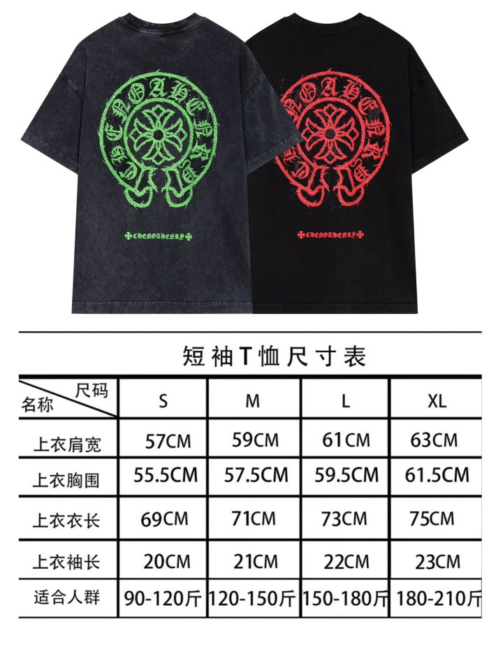 Chrome Hearts Horsebit Print Bead-Dyed T-shirt 2024