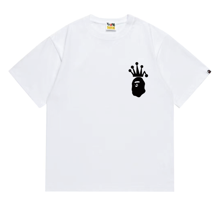 BAPE×STUSS! BLACK COLOR LOGO LETTERING TEE