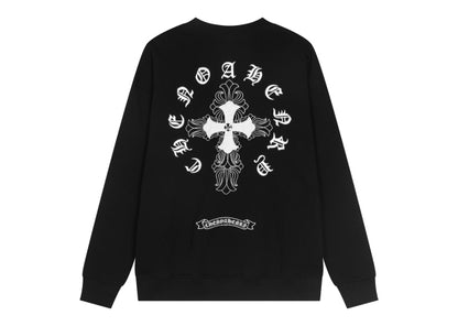 Chrome Hearts latest basic crewneck sweatshirt Black/White