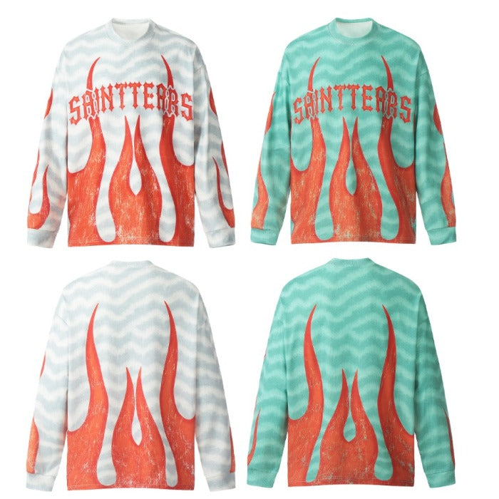 Saint Mich@el Tears Fire Full Print Long Sleeve