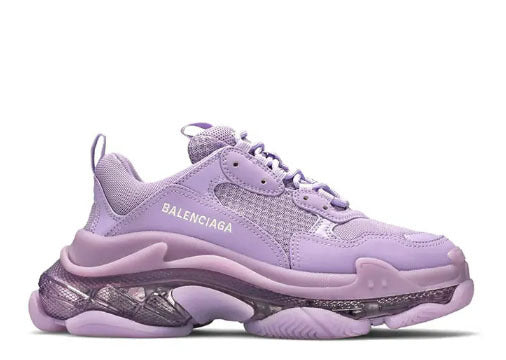 Balenciag* Triple S Clear Sole Purple (Women's)