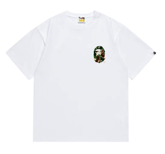 BAPE×Stuss! Green Color Camo By Bathing Tee