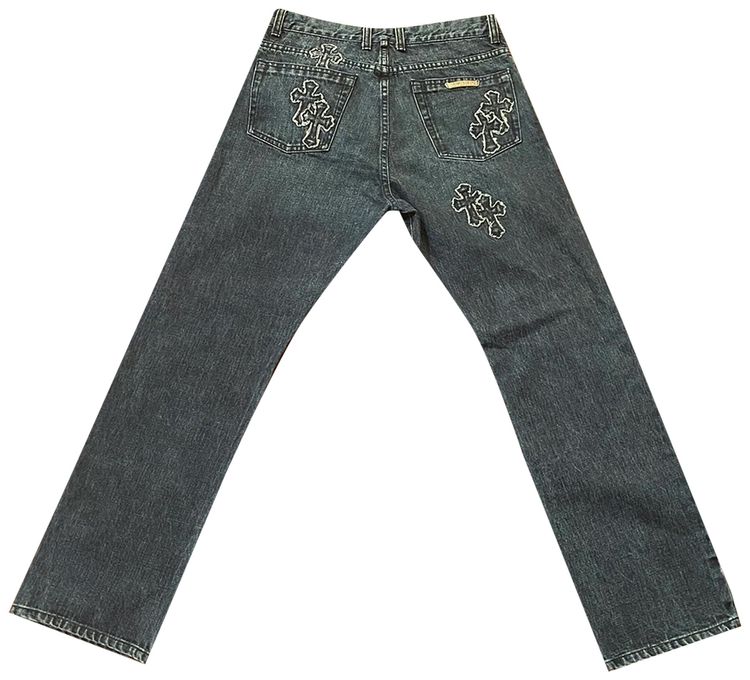 CHROME HEARTS CROSS PATCH JEANS 'INDIGO'