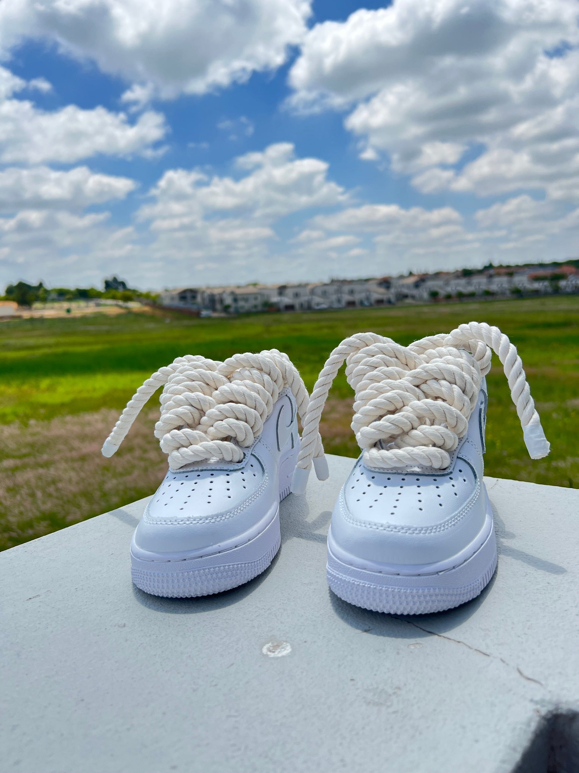 Classic Cream Custom Rope Lace Airforce 1