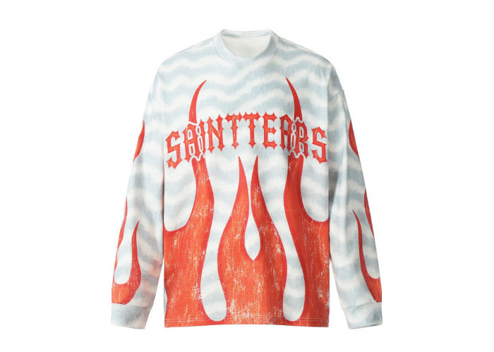 Saint Mich@el Tears Fire Full Print Long Sleeve