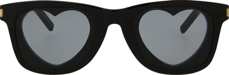 SAINT LAURENT RECTANGLE ACETATE SUNGLASSES 'BROWN'