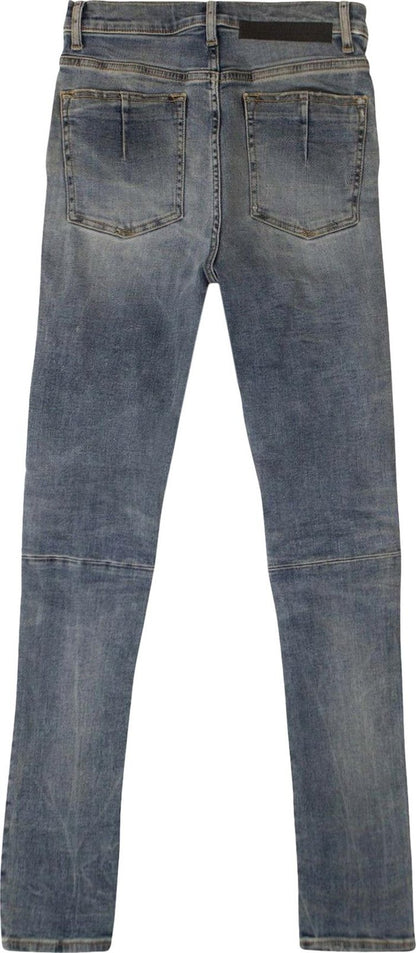 UNRAVEL PROJECT DENIM MOONWASH MULTI-ZIP JEANS 'BLUE'