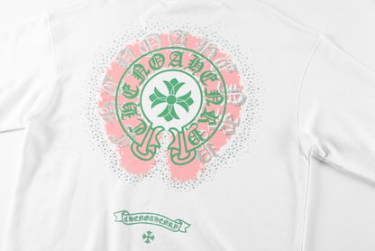 Chrome Hearts latest heavy-weight basic crewneck sweatshirt in white