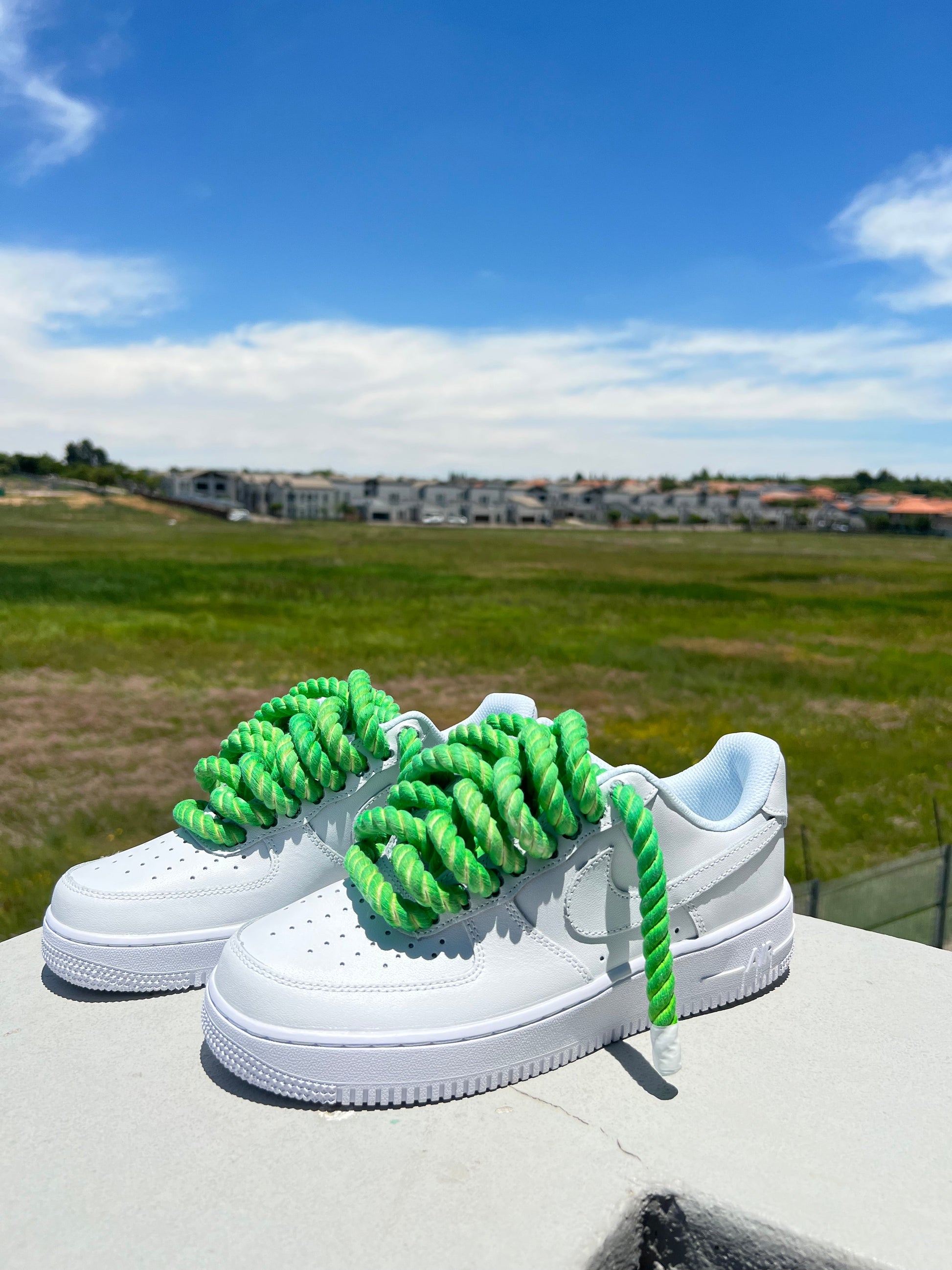 Celtic Green Custom Rope Lace Airforce 1