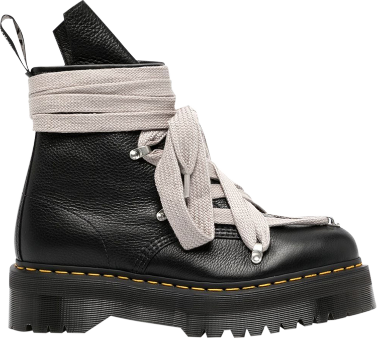 DR. MARTENS X RICK OWENS 1460 QUAD LEATHER SOLE PENTAGRAM JUMBO LACE BOOT