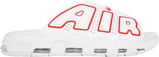 WMNS AIR MORE UPTEMPO SLIDE 'WHITE UNIVERSITY RED'