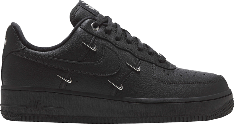 WMNS AIR FORCE 1 '07 LX 'BLACK SILVER MINI SWOOSH'