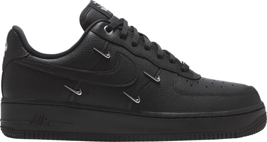 WMNS AIR FORCE 1 '07 LX 'BLACK SILVER MINI SWOOSH'