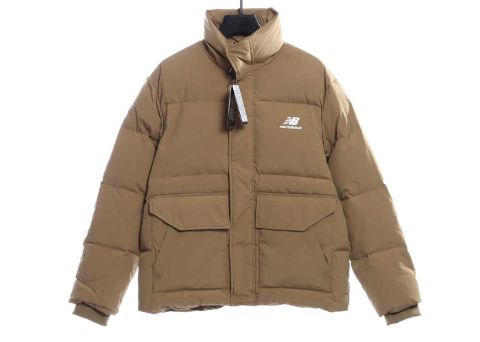 NEW BALANCE solid color large pocket down jacket