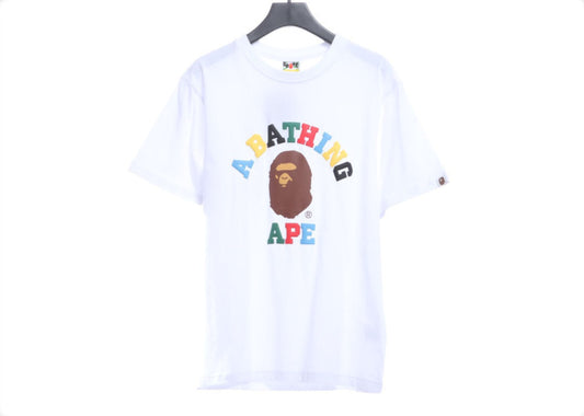 BAPE ape man colorful foam print short sleeves