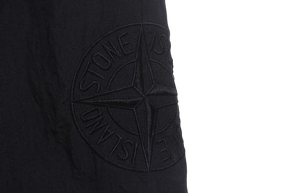 Stone Island Side compass large embroidered shorts gray