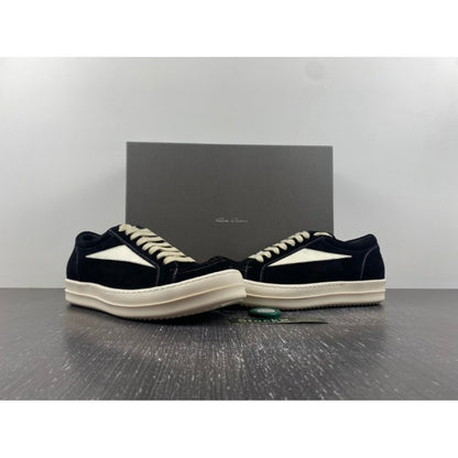 Rick Owens EDFU Suede Leather Vintage Low 'Black Milk'