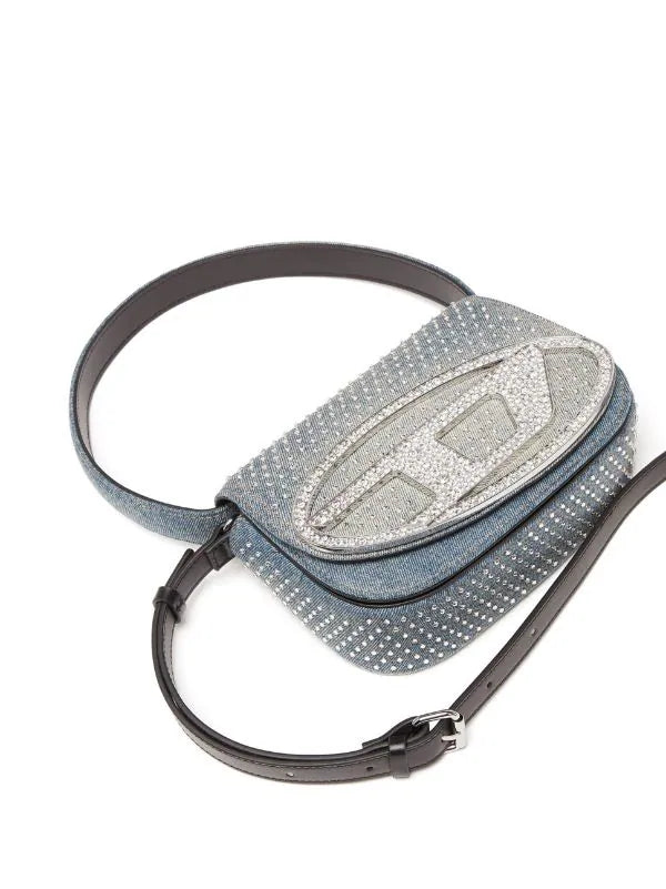 DIESEL 1DR DENIM SHOULDER BAG