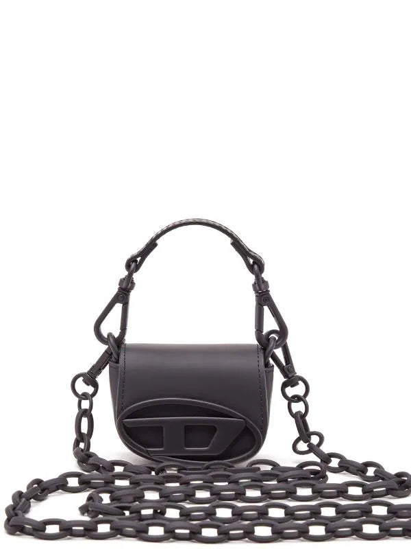 DIESEL 1DR CHAIN XXS LEATHER CROSSBODY BAG