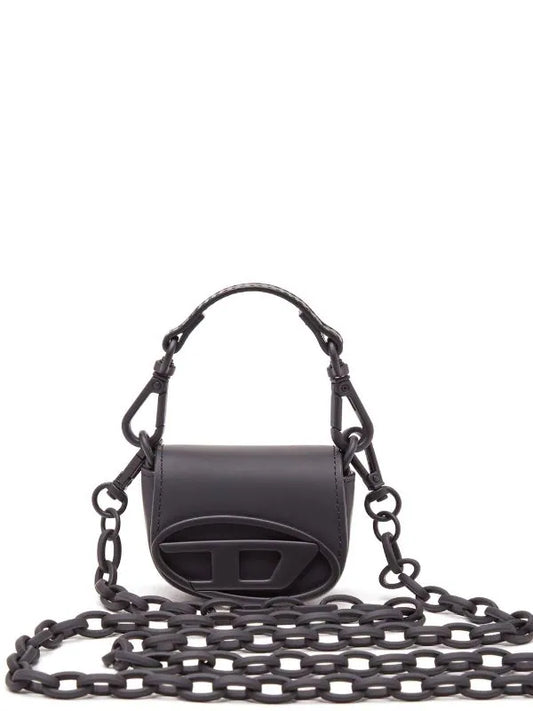 DIESEL 1DR CHAIN XXS LEATHER CROSSBODY BAG