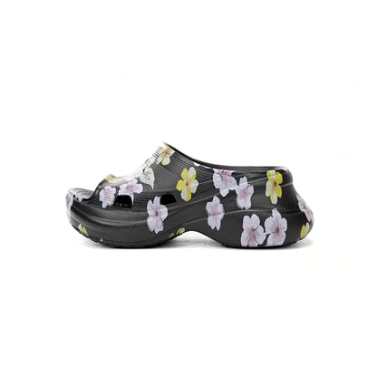 Balenciaga x Crocs Pool Slide Sandals Grey Flower (Women's)