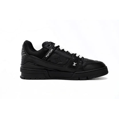 Louis Vuitton Trainer All Black Embossing