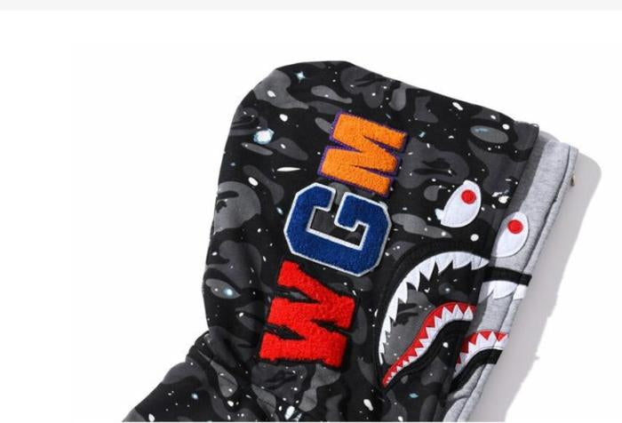 Bape Camo Double Shark Full Zip Hoodie