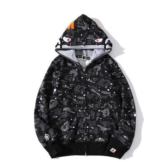 Bape Camo Double Shark Full Zip Hoodie