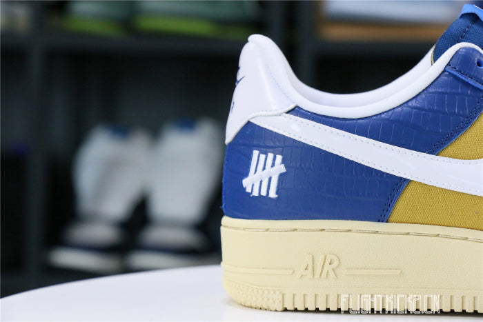 Nike Air Force 1 Low SP Undefeated 5 On It Blue Yellow Croc