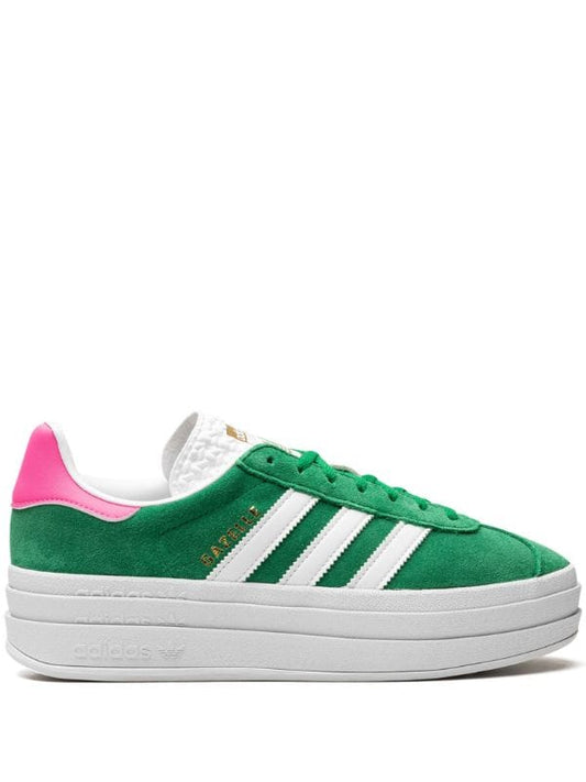 ADIDAS GAZELLE BOLD "GREEN/LUCID PINK" SNEAKERS