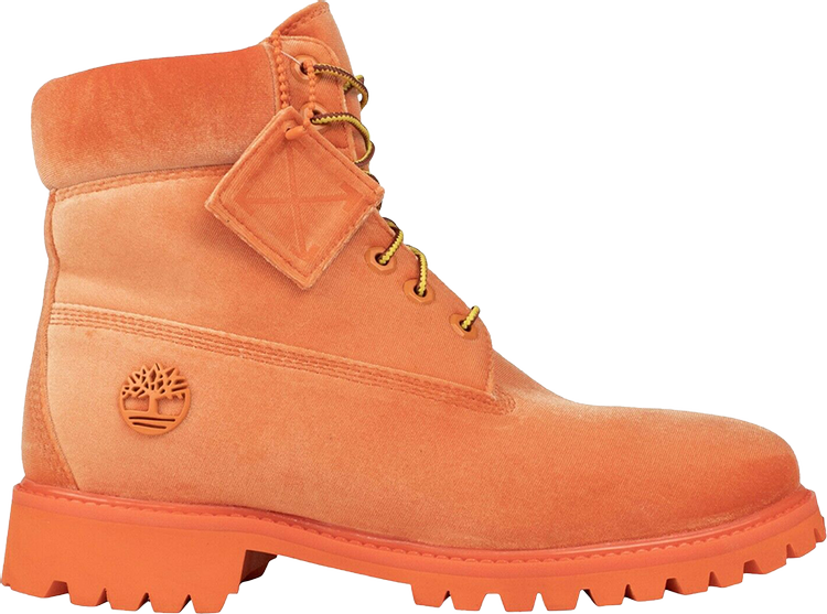 TIMBERLAND X OFF WHITE VELVET BOOTS 'ORANGE'