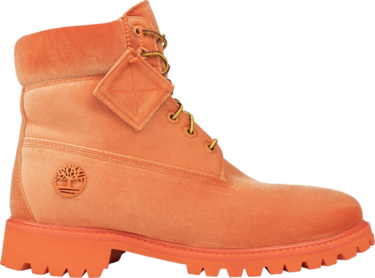 TIMBERLAND X OFF WHITE VELVET BOOTS 'ORANGE'