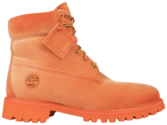 TIMBERLAND X OFF WHITE VELVET BOOTS 'ORANGE'