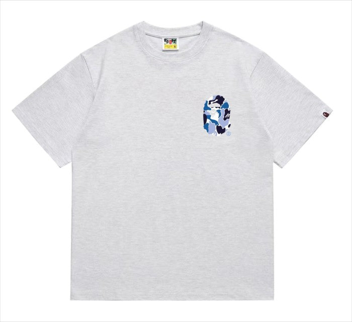 BAPE×Stuss! Blue Color Camo By Bathing Tee