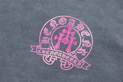 Chrome Hearts latest basic crewneck sweatshirt Gray/Pink