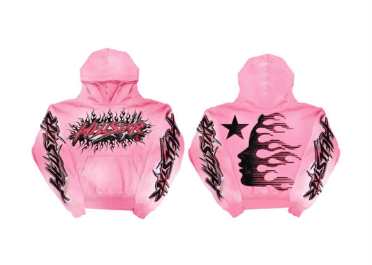 HELL$TAR STUDIOS BRAINWASHED HOODIE WITH BRAIN PINK