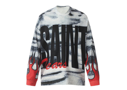 Saint Mich@el Tears Full Print Red Fire Long Sleeve