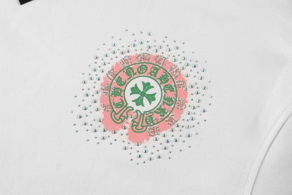 Chrome Hearts latest heavy-weight basic crewneck sweatshirt in white