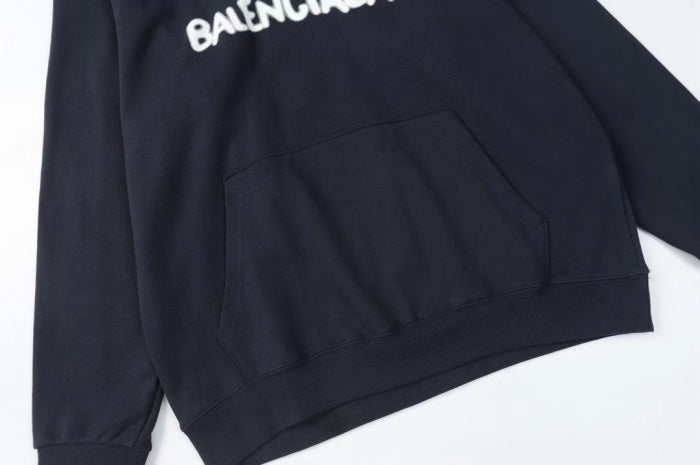 Balenciag* Large Fit Hand-Drawn BB Icon Hoodie