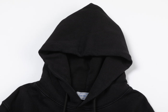 OFF-WHITE 24SS NEW EMBROIDERED CLOUD AND DRAGON WASHED HOODIE