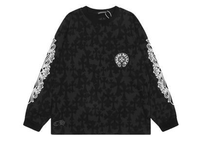 Chrome Hearts embroidered and printed long-sleeve T-shirt in Black